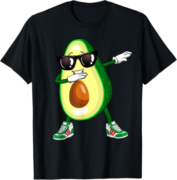Dabbing Avocado Shirt Funny Vegan Food Lover Tee Kids Women ... - Image 2
